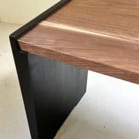 Parenthetical walnut/mahog detail