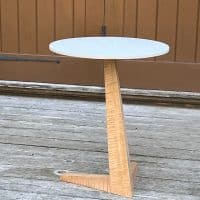 Round Tiger Maple Biped ()