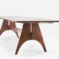 Large Farmhouse Modern Dining Table Walnut